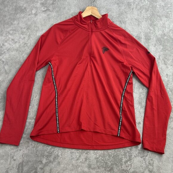 Nike Tops - Nike Sweatshirt Womens Large Atlanta Falcons NFL 1/4 Zip Core Pullover Sweater